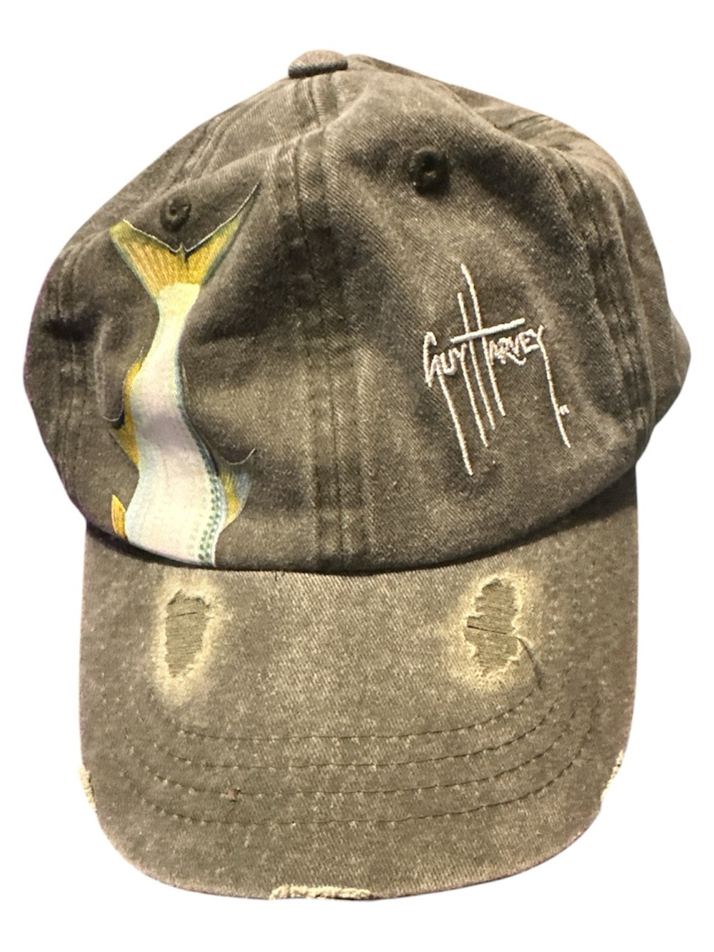 Guy Harvey Distressed Baseball Hat  Fishing Cap Adjustable